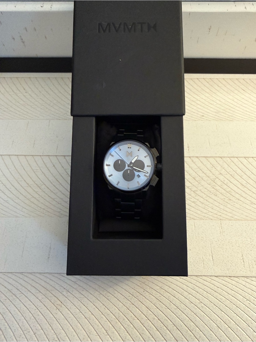 MVMT Black Bracelet Watch with Blue Silver Dial - Picture 5 of 5